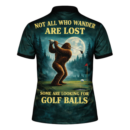 Bigfoot Golf Polo Shirt Custom Name Funny Golfer Sasquatch Moon Night Golf Shirt Gift GIA26040102_3.jpg