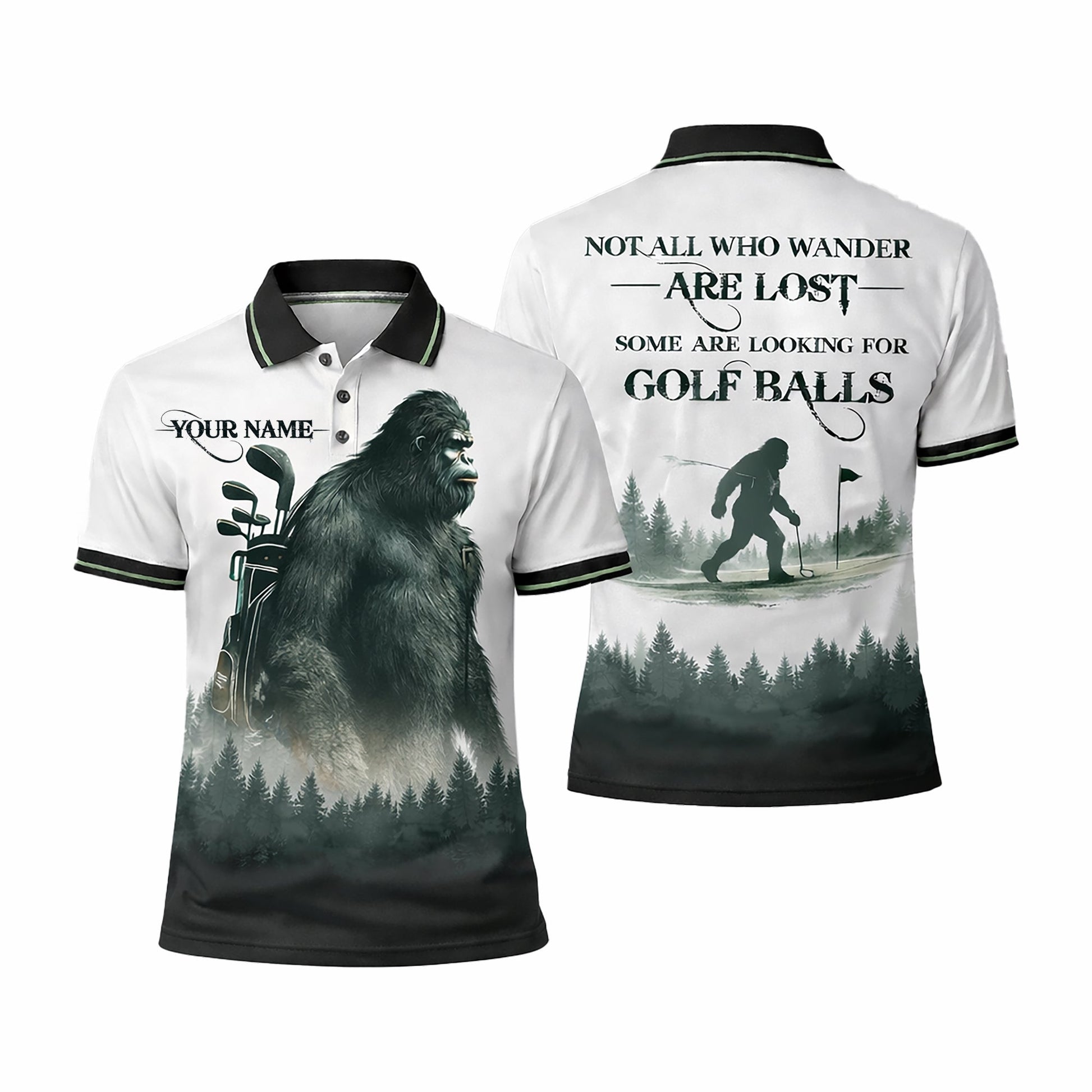 Personalized Bigfoot Golf Polo Shirt Funny Golfer Sasquatch Design Custom Name Breathable Performance Tee GIA26040103_1.jpg