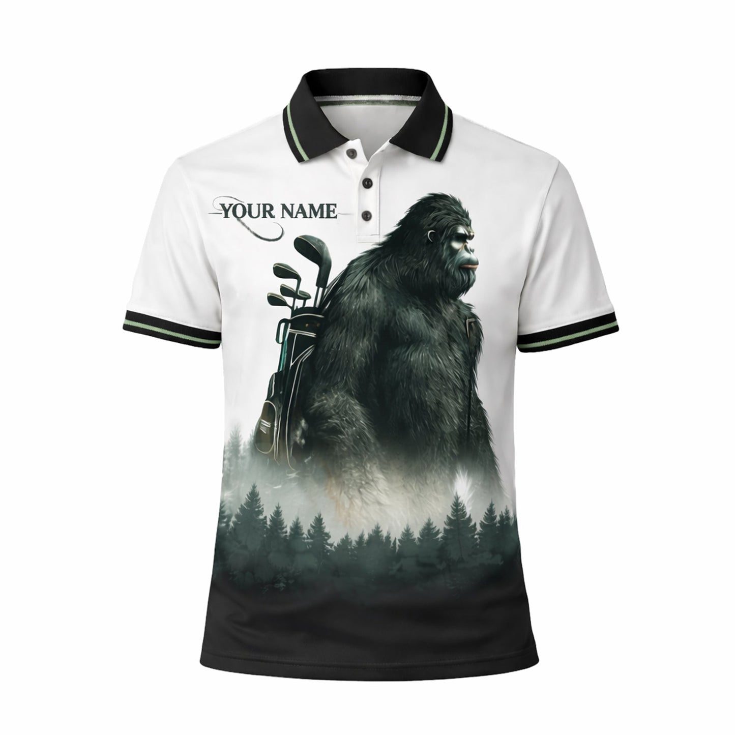 Personalized Bigfoot Golf Polo Shirt Funny Golfer Sasquatch Design Custom Name Breathable Performance Tee GIA26040103_2.jpg