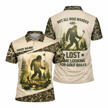 Bigfoot Golf Polo Shirt Funny Golfer Custom Name Camo Short Sleeve Performance Shirt GIA26040104_1.jpg