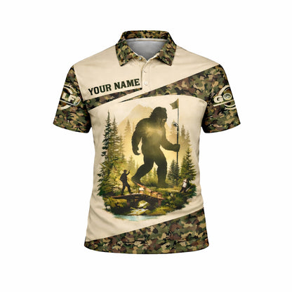 Bigfoot Golf Polo Shirt Funny Golfer Custom Name Camo Short Sleeve Performance Shirt GIA26040104_2.jpg