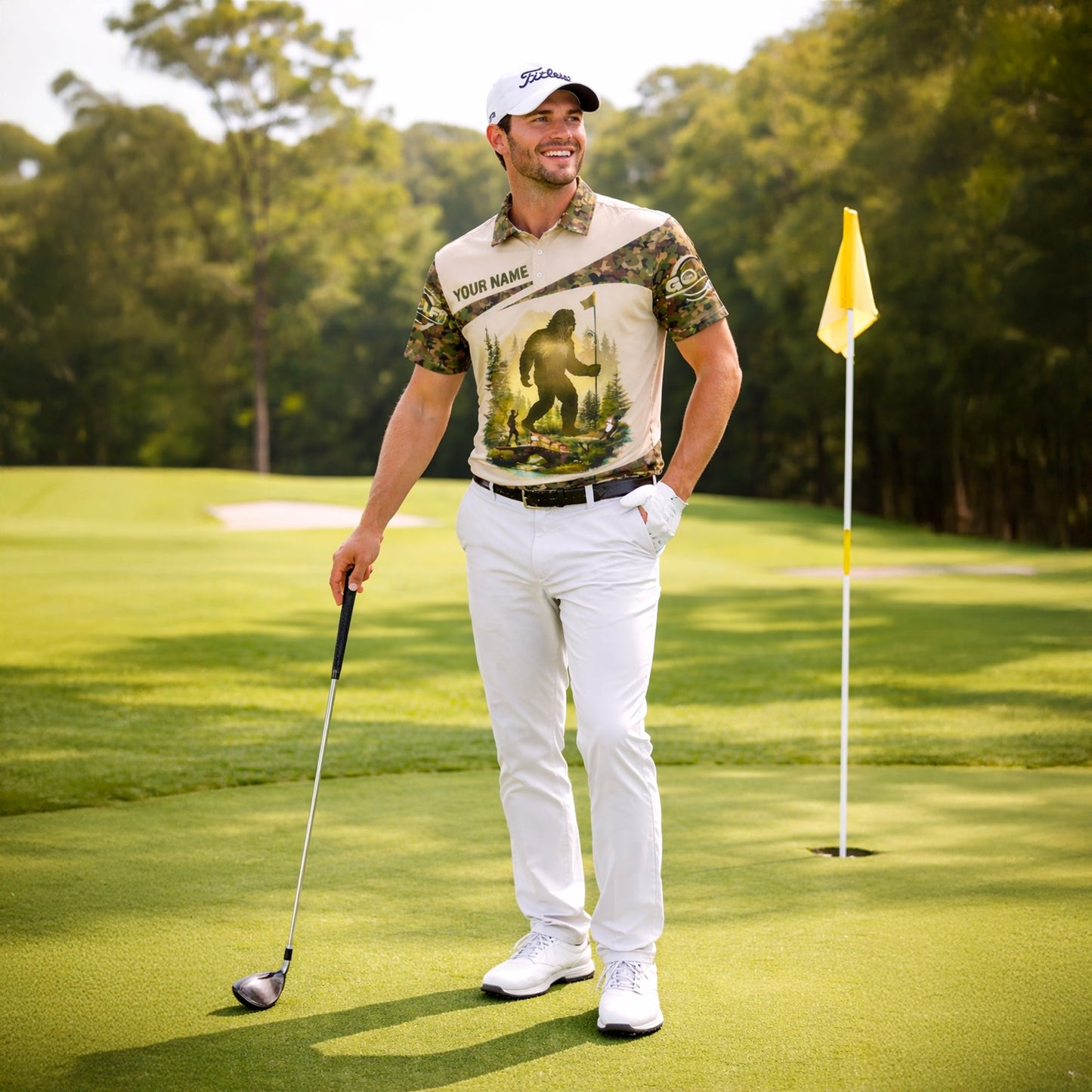 Bigfoot Golf Polo Shirt Funny Golfer Custom Name Camo Short Sleeve Performance Shirt GIA26040104_6.jpg
