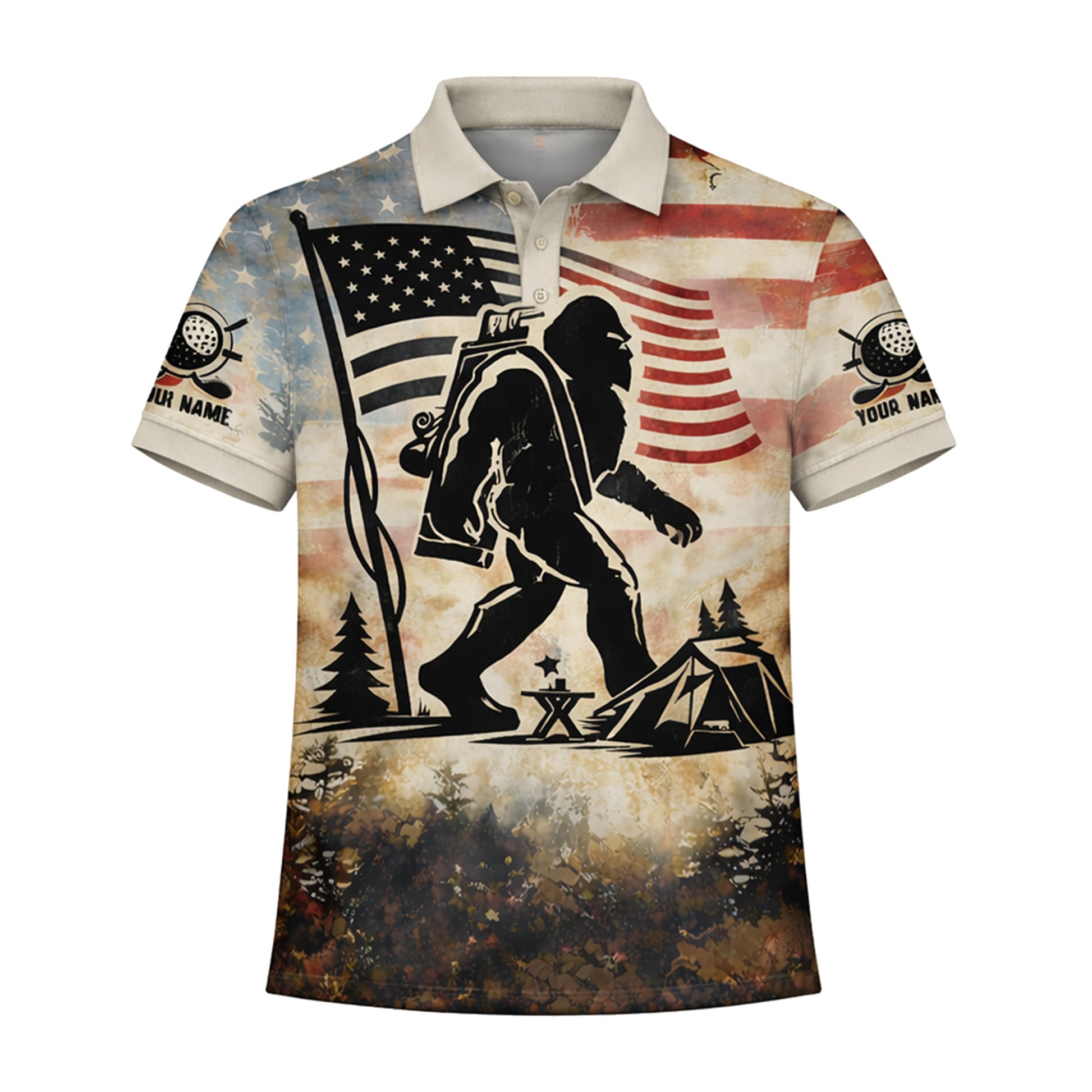 Golf Polo Shirt Men Funny Golf Quote American Flag Bigfoot Sasquatch Graphic Shirt Breathable Mesh Top GIA26040105_2.jpg