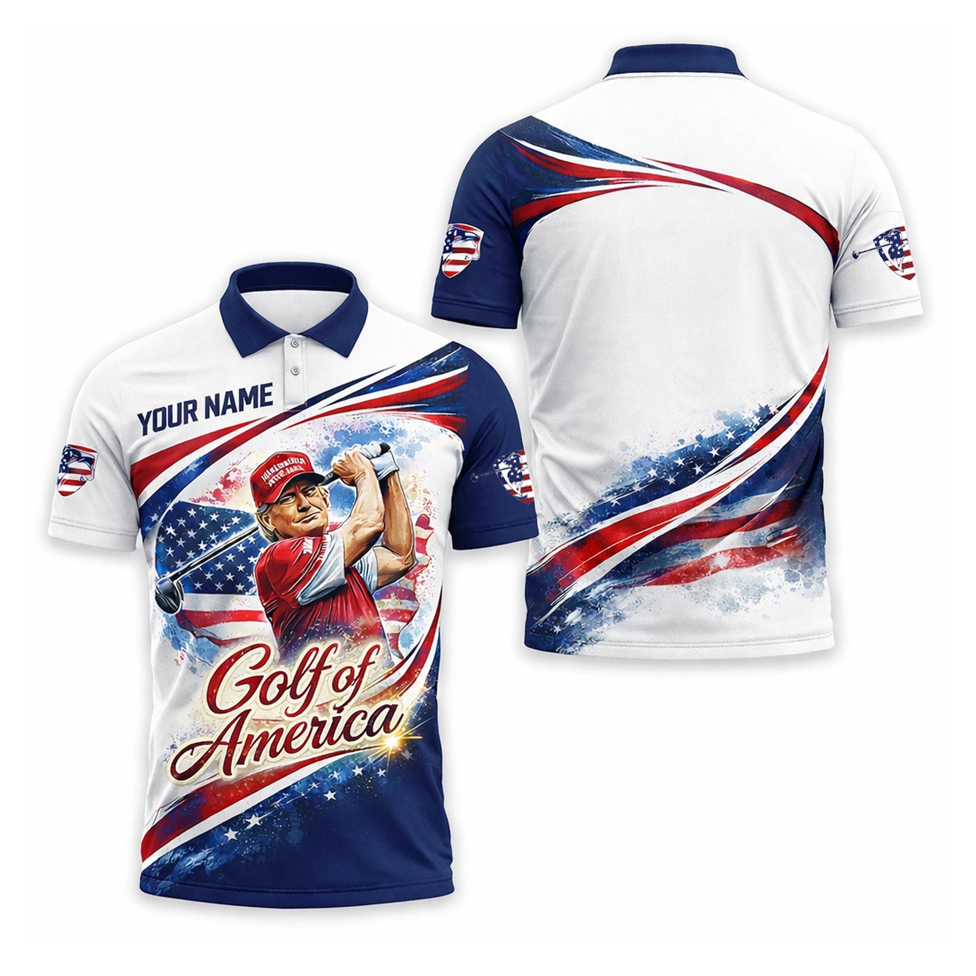 Patriotic Golf Polo Shirt Custom Name USA Flag Golf Shirt Breathable Performance Polo GIA26040302_1.jpg