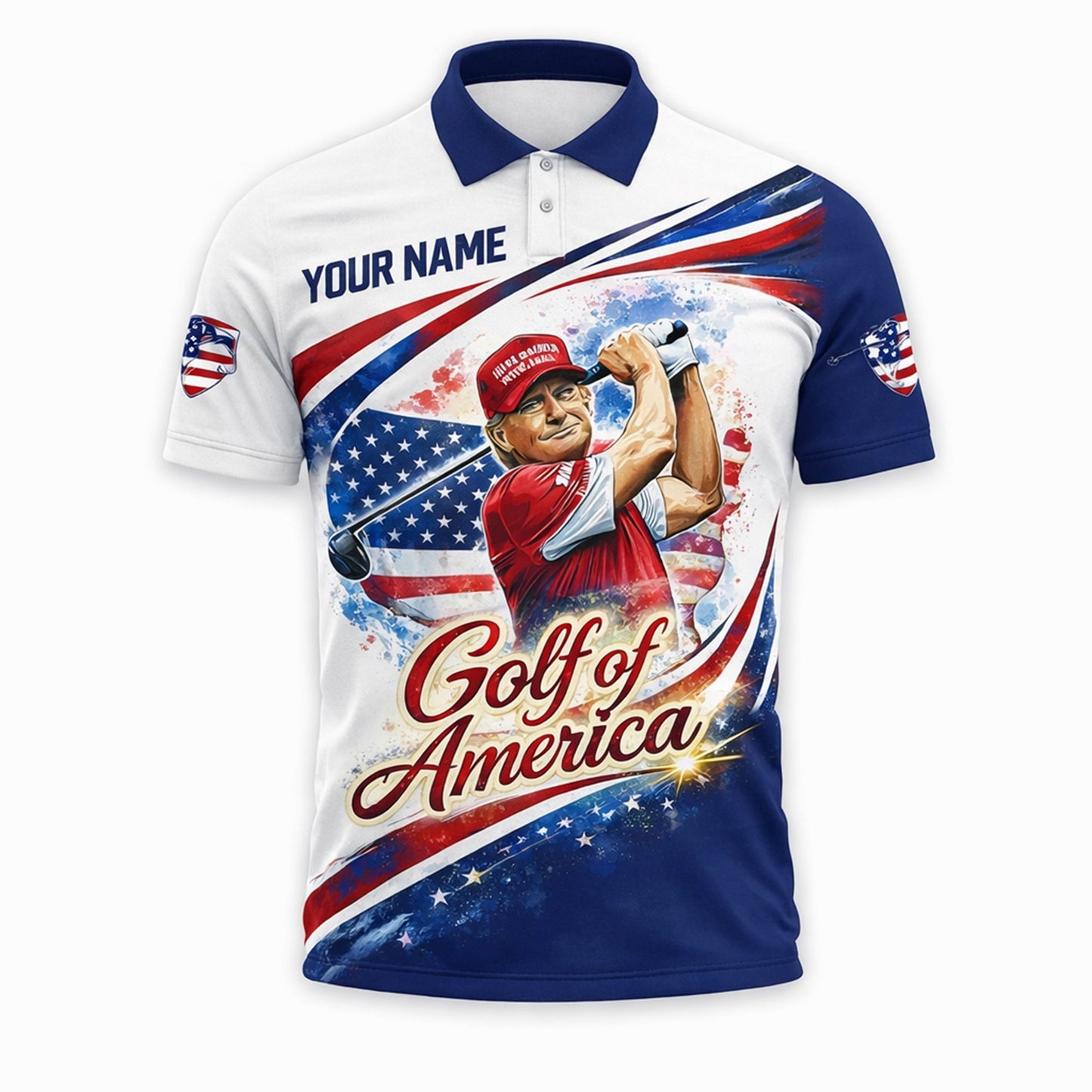 Patriotic Golf Polo Shirt Custom Name USA Flag Golf Shirt Breathable Performance Polo GIA26040302_2.jpg