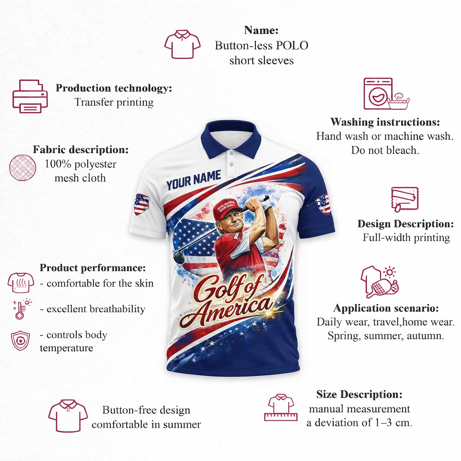Patriotic Golf Polo Shirt Custom Name USA Flag Golf Shirt Breathable Performance Polo GIA26040302_4.jpg