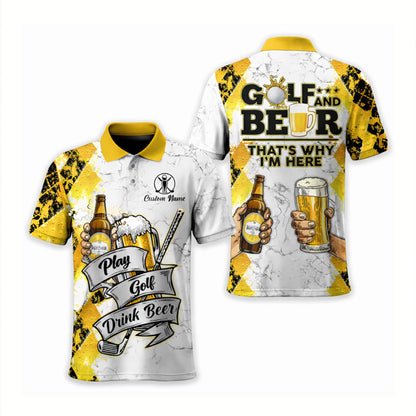 Golf Polo Shirt Funny Golf And Beer Custom Name Shirt Men Breathable Performance Golf Apparel GIA26040303_1.jpg