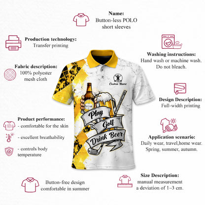 Golf Polo Shirt Funny Golf And Beer Custom Name Shirt Men Breathable Performance Golf Apparel GIA26040303_4.jpg