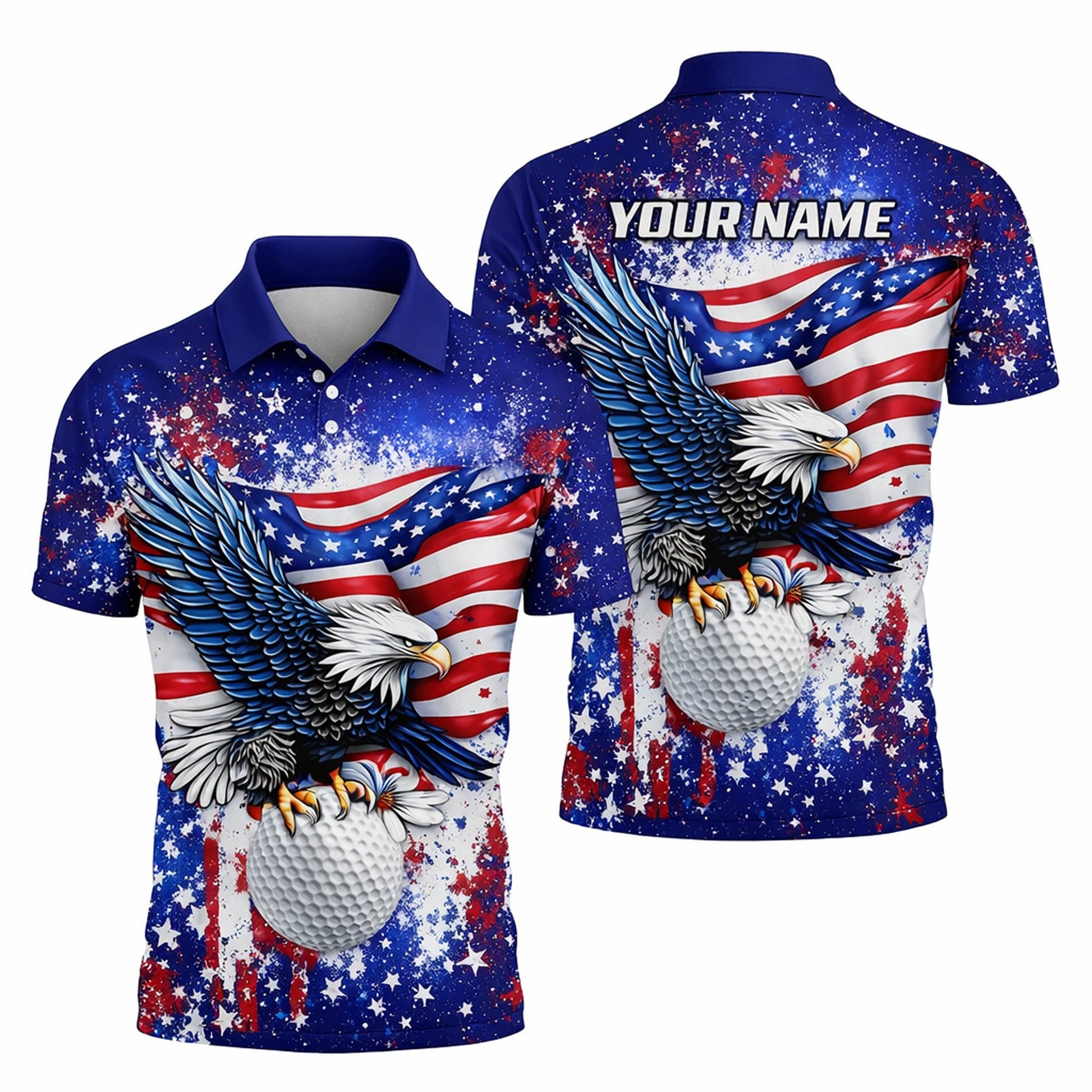 American Eagle Golf Polo Shirt Patriotic USA Flag Custom Name All Over Print Breathable Sport Shirt GIA26040305_1.jpg