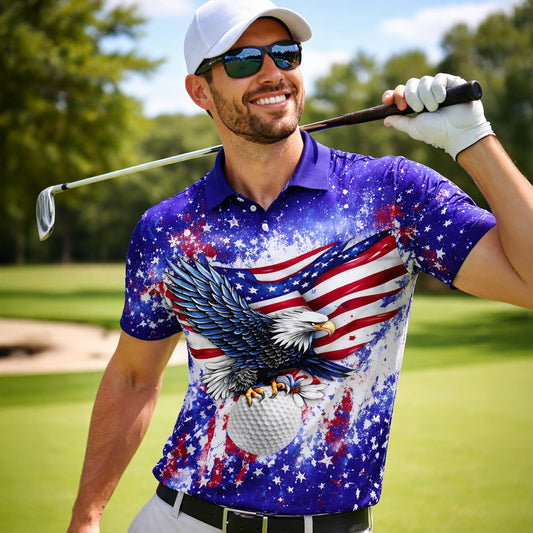 American Eagle Golf Polo Shirt Patriotic USA Flag Custom Name All Over Print Breathable Sport Shirt GIA26040305_5.jpg