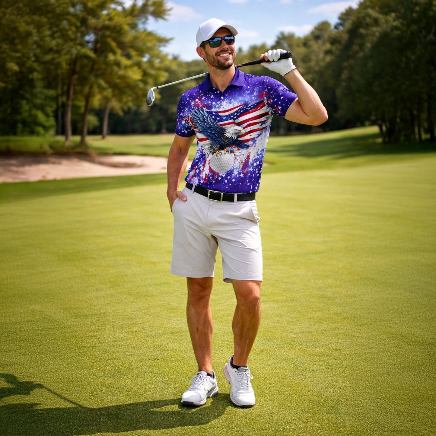 American Eagle Golf Polo Shirt Patriotic USA Flag Custom Name All Over Print Breathable Sport Shirt GIA26040305_6.jpg