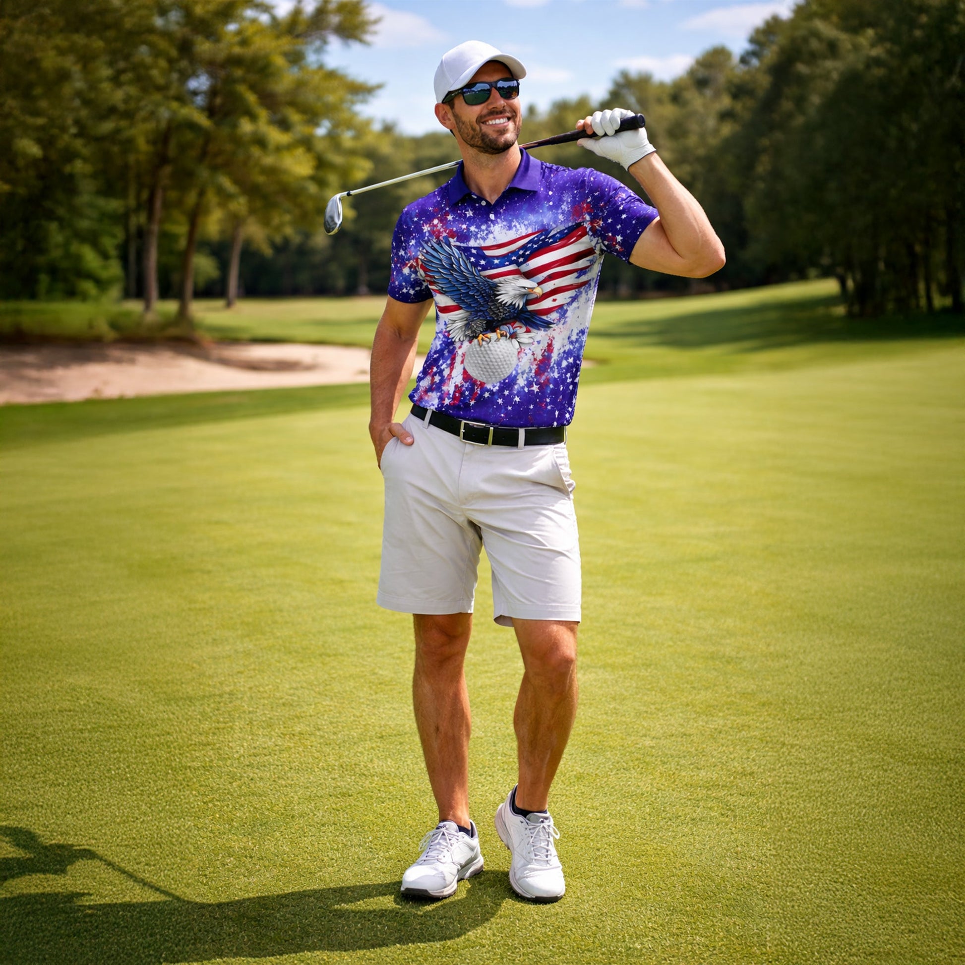 American Eagle Golf Polo Shirt Patriotic USA Flag Custom Name All Over Print Breathable Sport Shirt GIA26040305_6.jpg