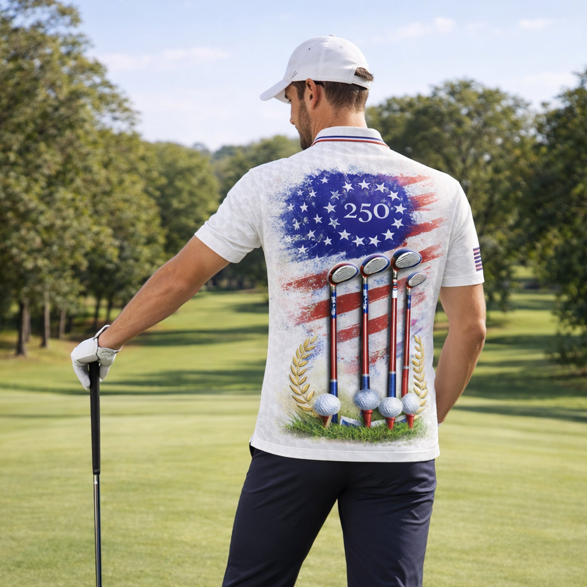 Patriotic Golf Polo Shirt Custom Name USA Flag 1776-2026 Design Breathable Performance Shirt GIA26040402_7.jpg