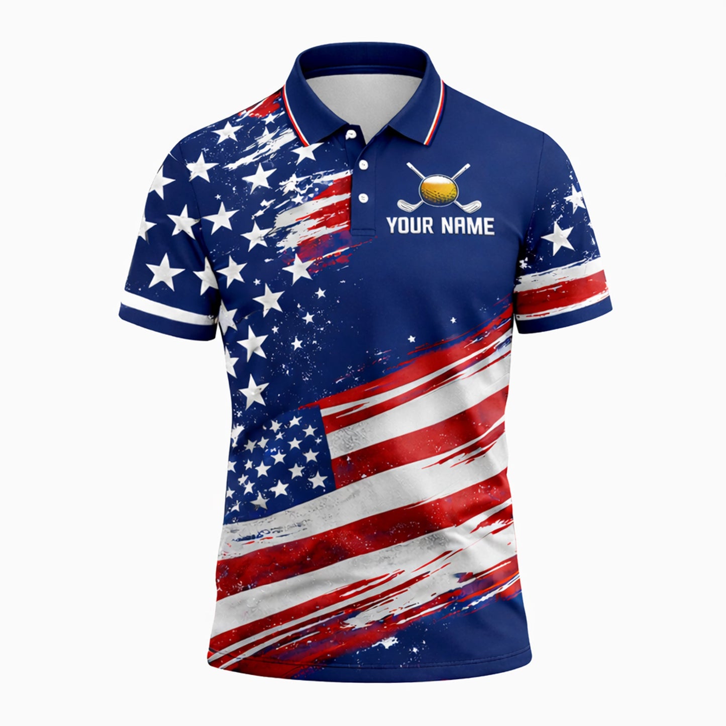 USA Flag Golf Polo Shirt Funny Drinking Team Personalized Name Patriotic Performance Shirt GIA26040403_2.jpg