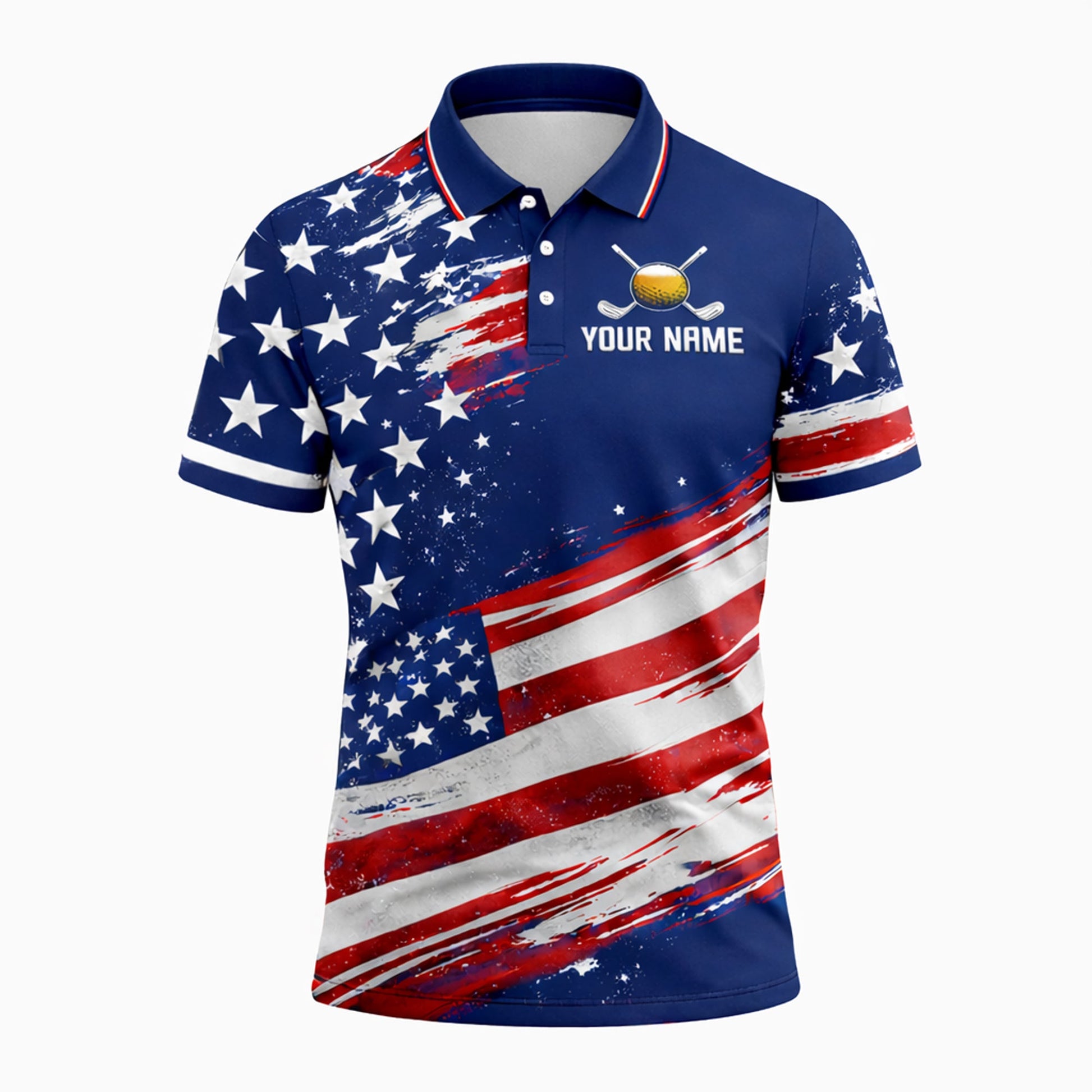 USA Flag Golf Polo Shirt Funny Drinking Team Personalized Name Patriotic Performance Shirt GIA26040403_2.jpg