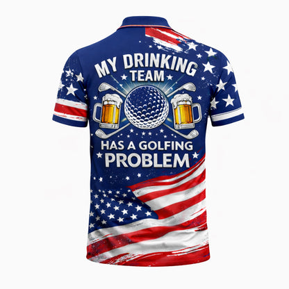 USA Flag Golf Polo Shirt Funny Drinking Team Personalized Name Patriotic Performance Shirt GIA26040403_3.jpg