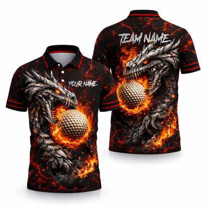 Dragon Fire Golf Polo Shirt Custom Name Team Shirt 3D Graphic Performance Polo GIA26040601_1.jpg
