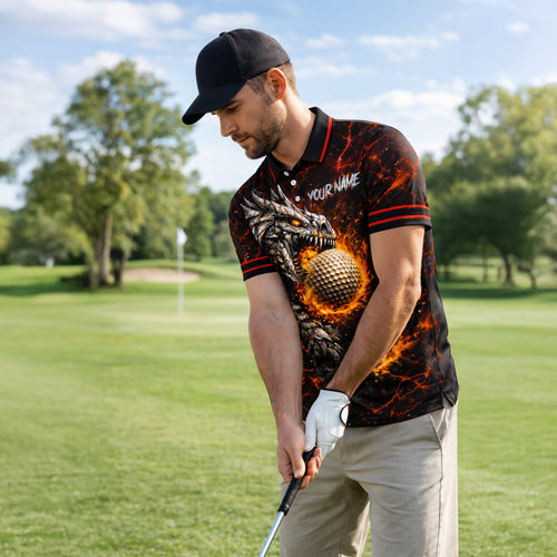 Dragon Fire Golf Polo Shirt Custom Name Team Shirt 3D Graphic Performance Polo GIA26040601_5.jpg