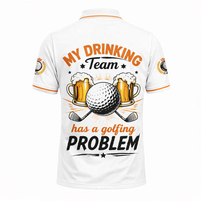 Custom Golf Beer Polo Shirt for Men, Funny Golf Ball Graphic Collared Golf Shirt, Personalized Name Casual Polo for Golf Lovers GIA26040605_3.jpg