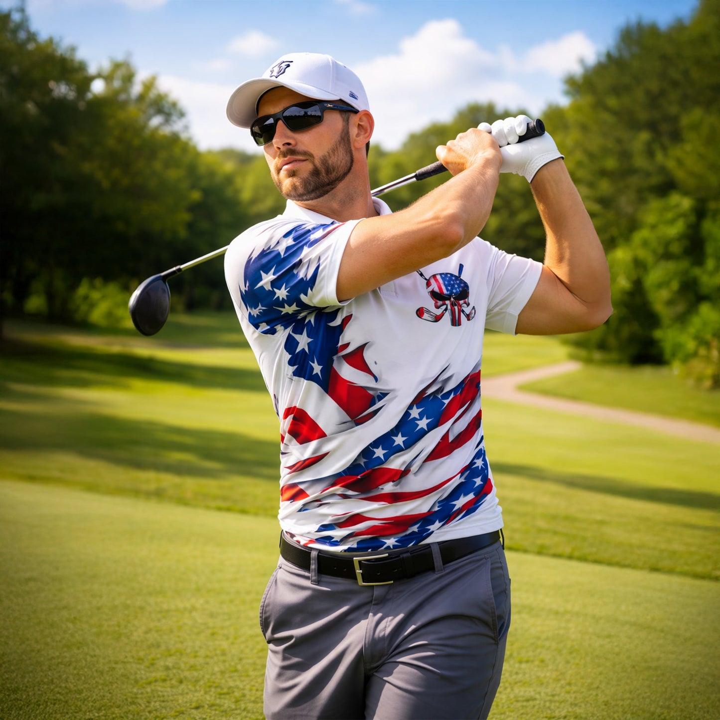 Custom Patriotic Skull Golf Polo Shirt Personalized Name USA Style Unisex GIA26040607_5.jpg