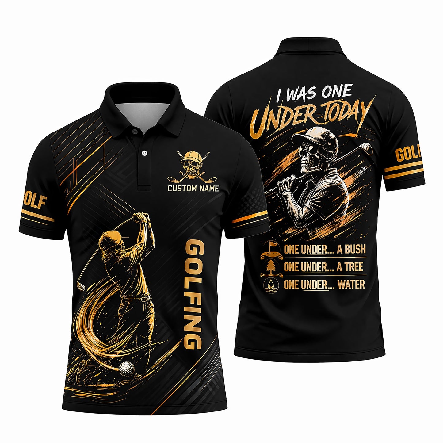Funny Golf Polo Shirt Skull Golfer Custom Name Black Gold Golfing Shirt Breathable Athletic Polo GIA26040702_1.jpg