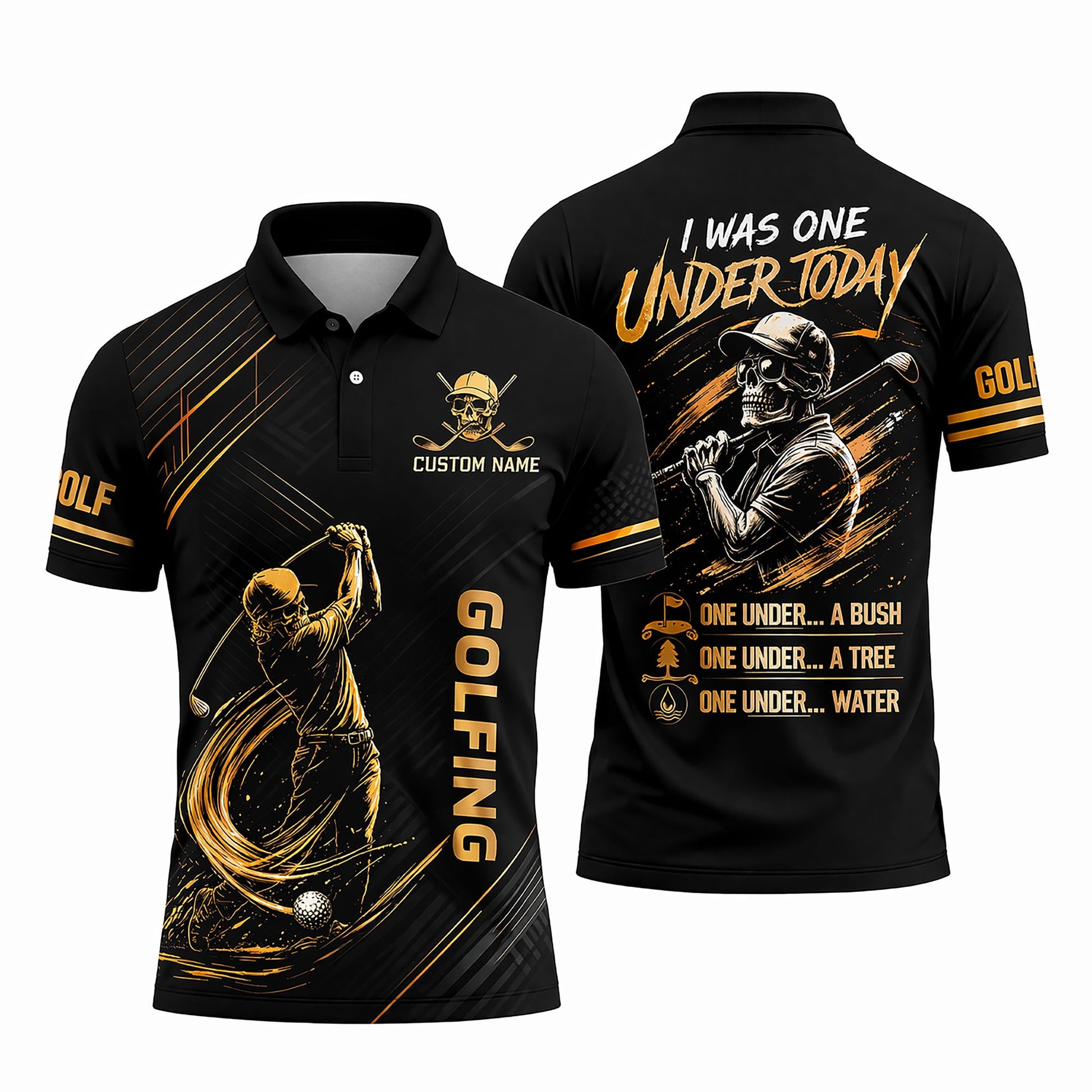 Funny Golf Polo Shirt Skull Golfer Custom Name Black Gold Golfing Shirt Breathable Athletic Polo GIA26040702_1.jpg