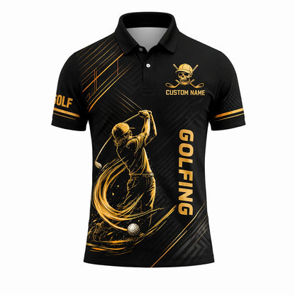 Funny Golf Polo Shirt Skull Golfer Custom Name Black Gold Golfing Shirt Breathable Athletic Polo GIA26040702_2.jpg