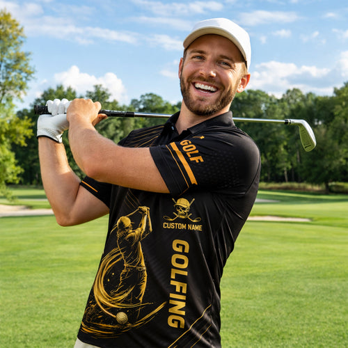 Funny Golf Polo Shirt Skull Golfer Custom Name Black Gold Golfing Shirt Breathable Athletic Polo GIA26040702_5.jpg