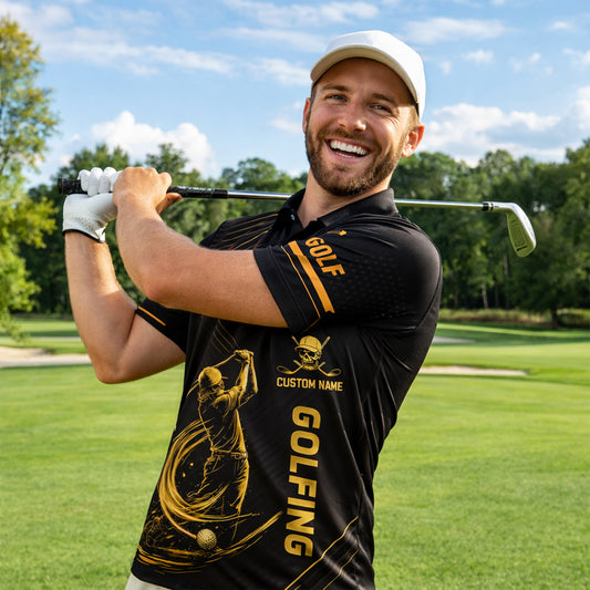 Funny Golf Polo Shirt Skull Golfer Custom Name Black Gold Golfing Shirt Breathable Athletic Polo GIA26040702_5.jpg