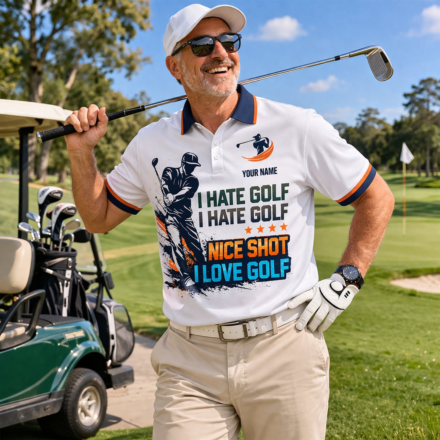 Personalized Golf Polo Shirt Funny Golf Saying I Hate Golf Nice Shot I Love Golf Custom Name Breathable Performance Tee GIA26040706_5.jpg
