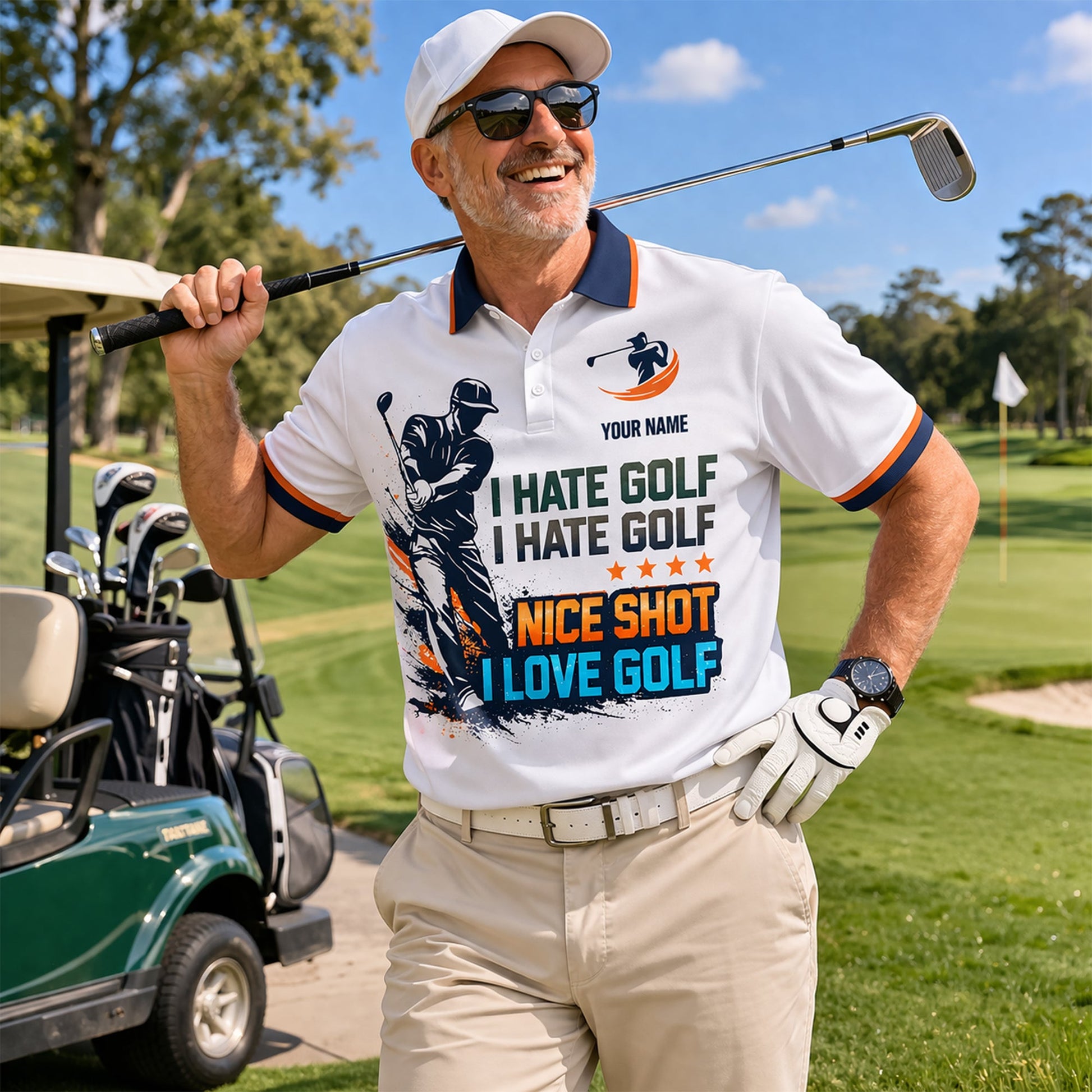 Personalized Golf Polo Shirt Funny Golf Saying I Hate Golf Nice Shot I Love Golf Custom Name Breathable Performance Tee GIA26040706_5.jpg