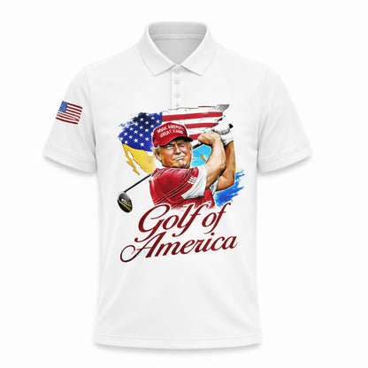 Personalized Golf Polo Shirt Patriotic USA Flag Golf Ball Graphic Custom Name Performance Tee GIA26040803_2.jpg