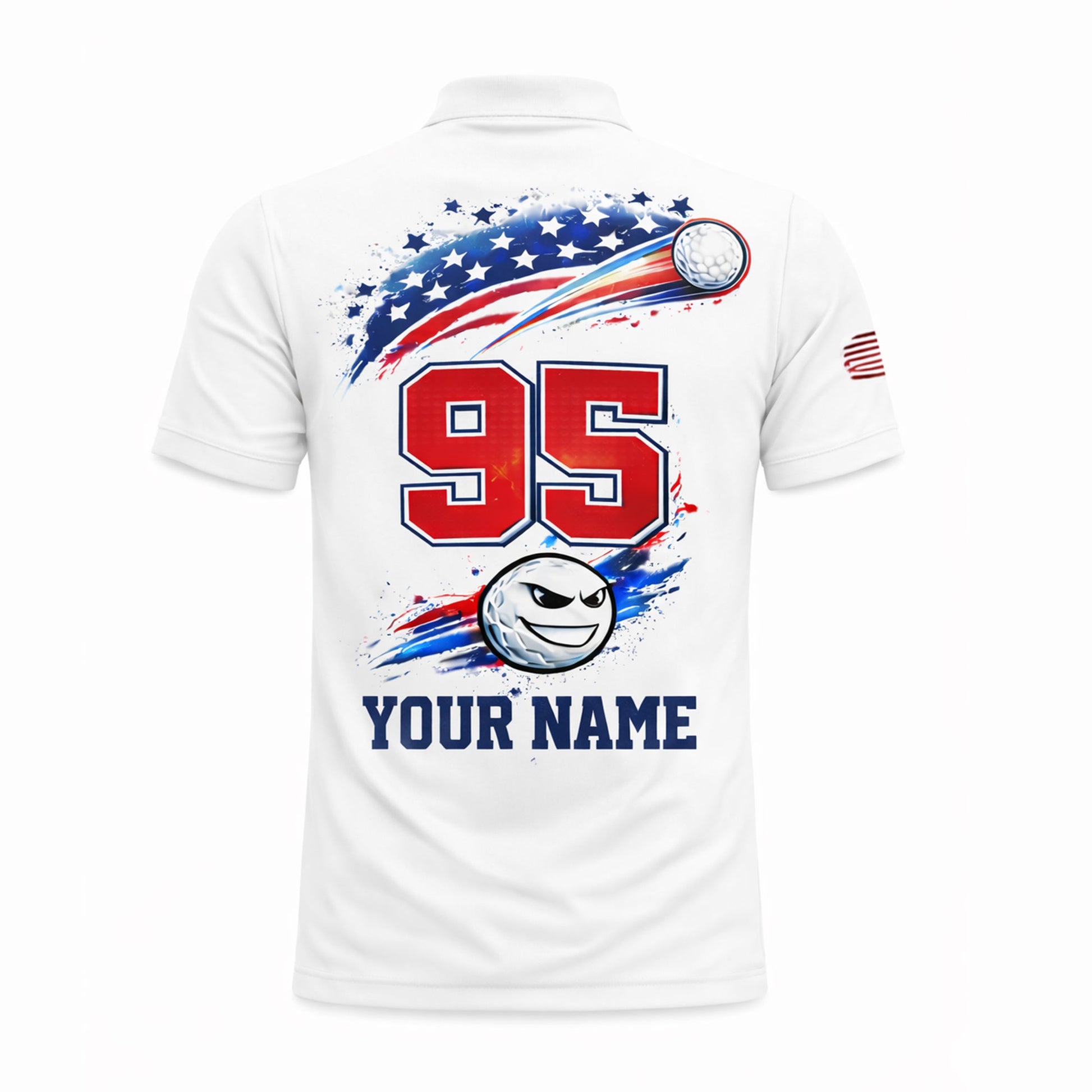 Personalized Golf Polo Shirt Patriotic USA Flag Golf Ball Graphic Custom Name Performance Tee GIA26040803_3.jpg