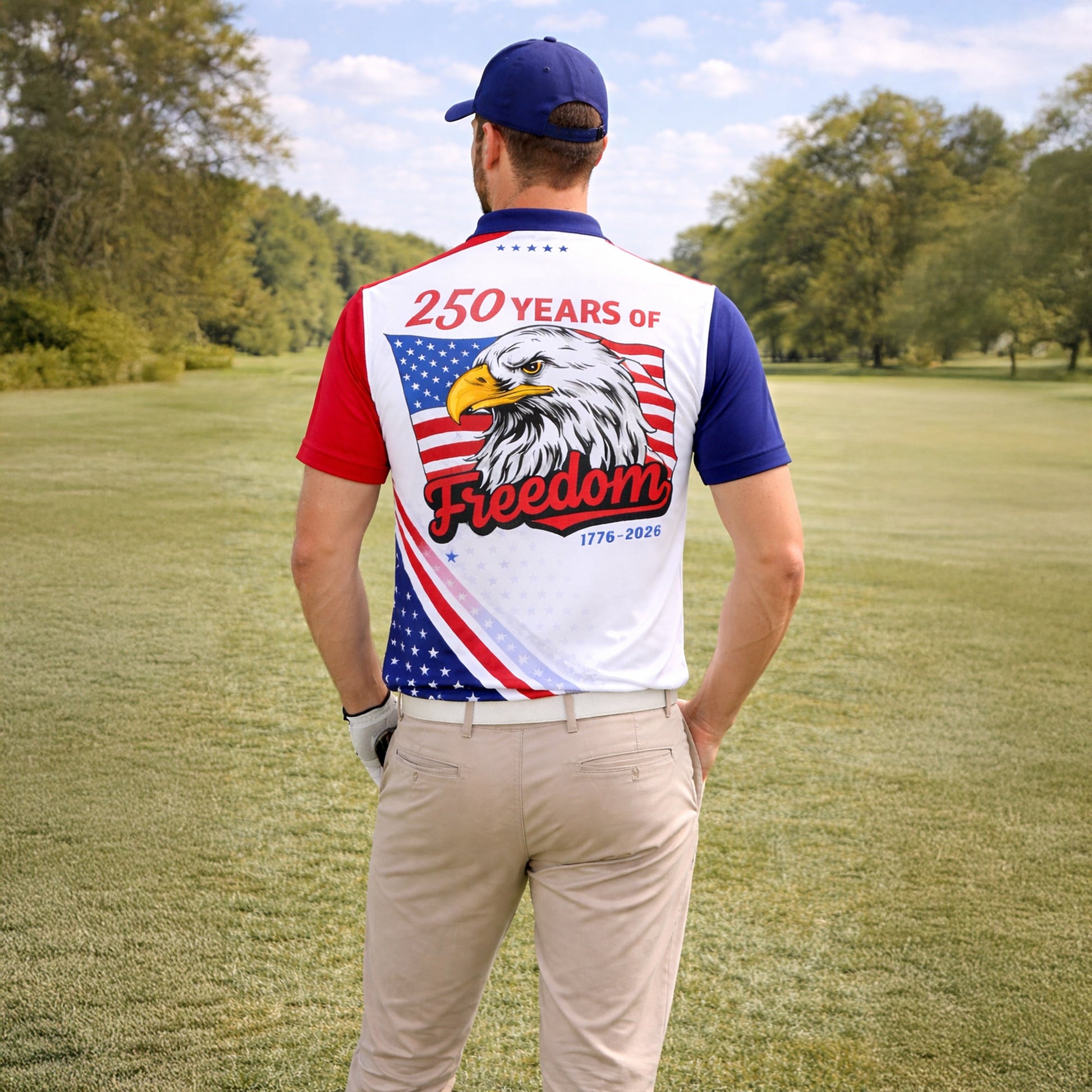 Patriotic Polo Shirt 250 Years Anniversary Freedom Eagle Custom Name USA Flag Design Unisex GIA26040805_7.jpg