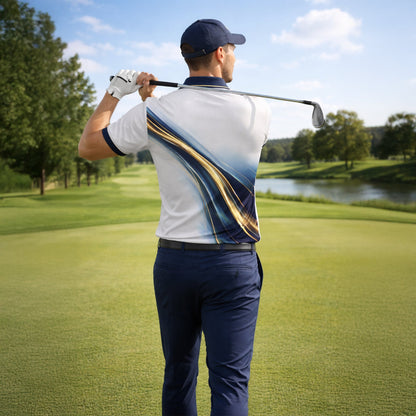 Custom Golf Polo Shirt Personalized Name Elegant Blue Gold Wave Performance Polo for Men Women GIA26040806_7.jpg