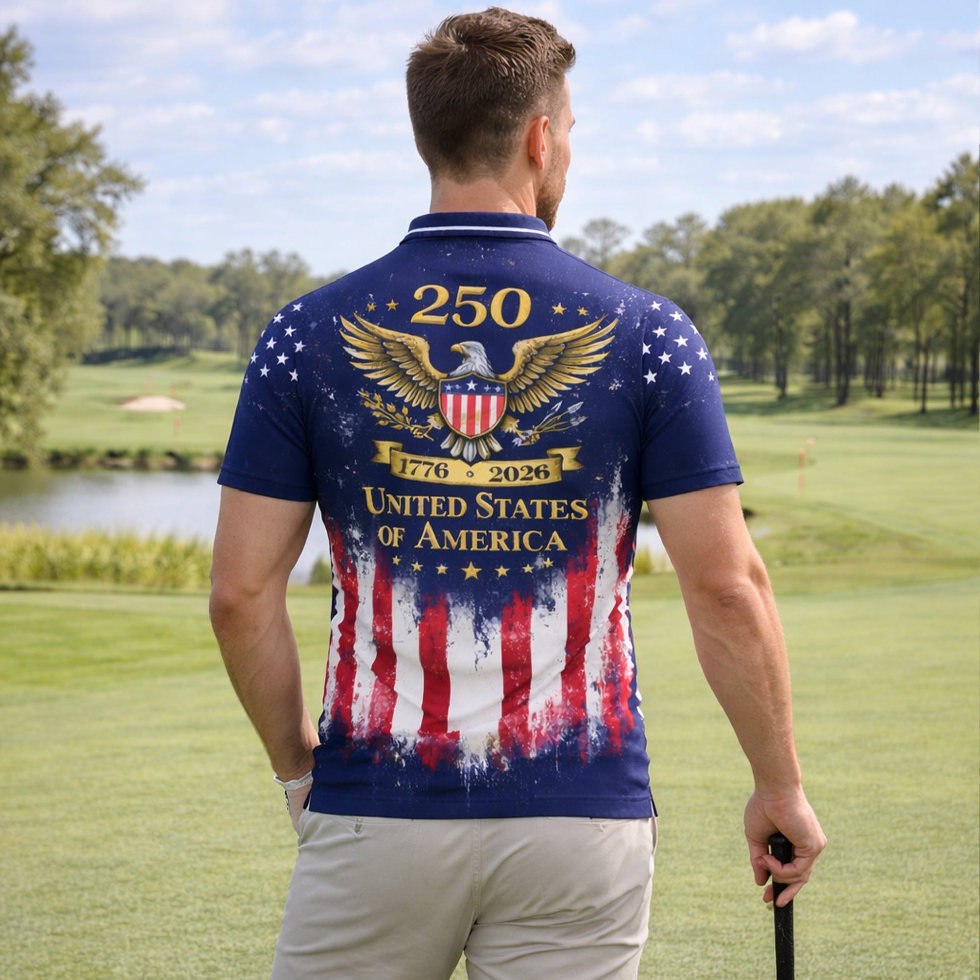 USA 250th Anniversary Polo Shirt Custom Name Patriotic American Flag 1776-2026 Eagle Design Performance Polo GIA26040807_7.jpg