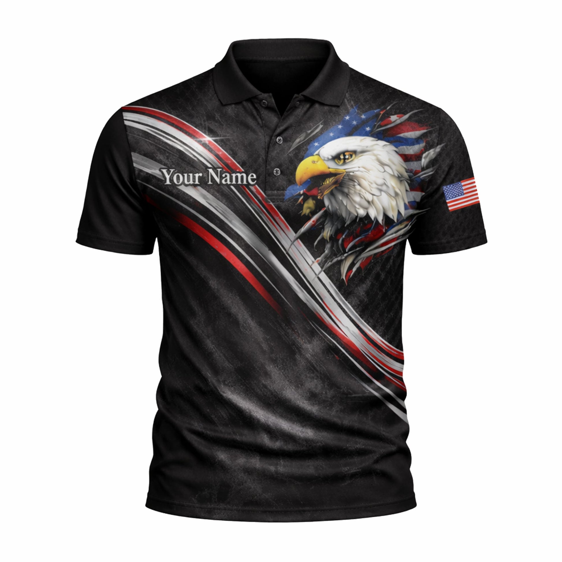 Custom USA 250th Anniversary Polo Shirt Personalized Name American Eagle Patriotic Performance Golf Shirt GIA26040902_2.jpg