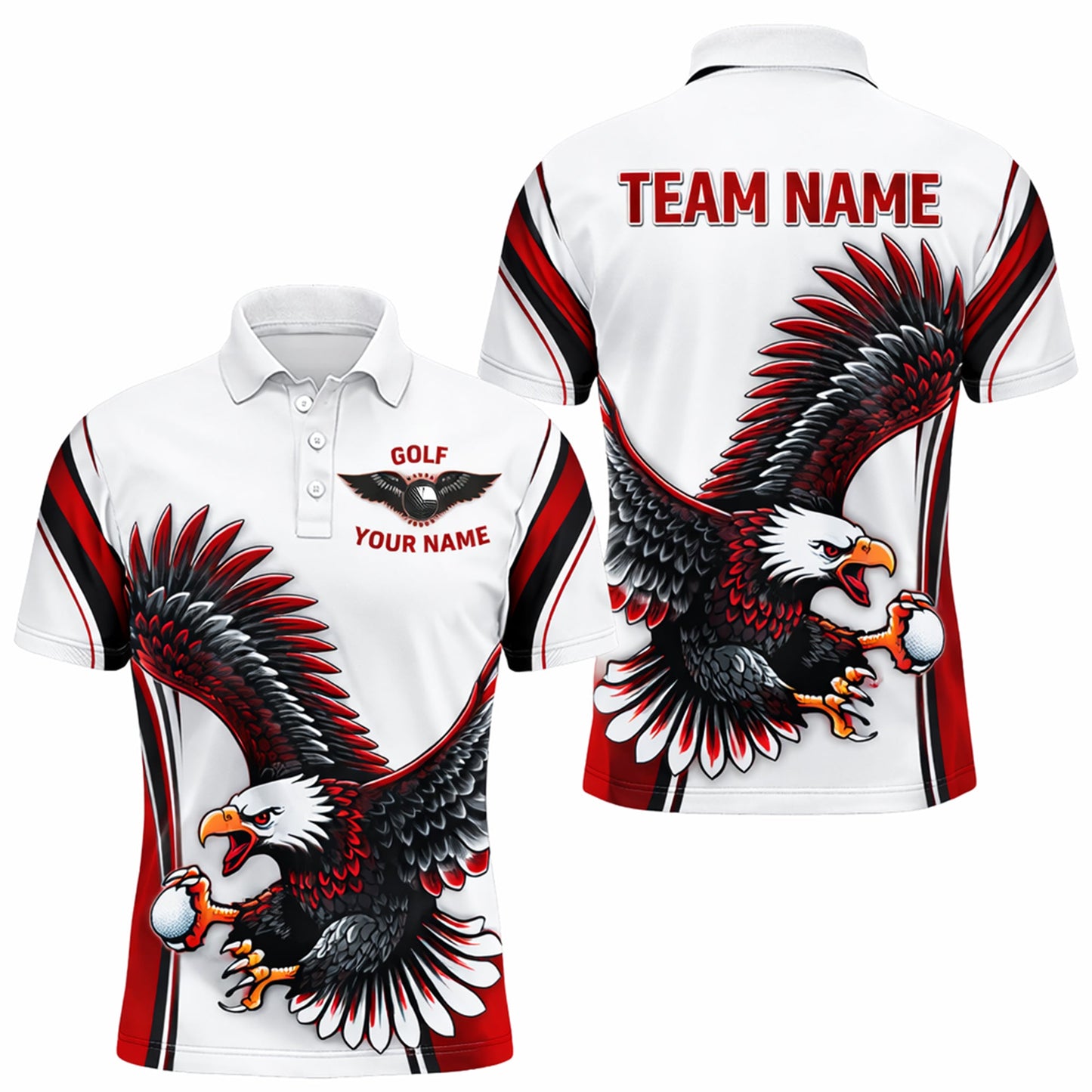 Golf Polo Shirt Custom Team Name Eagle Graphic Red Black White Sport Design Unisex GIA26040903_1.jpg