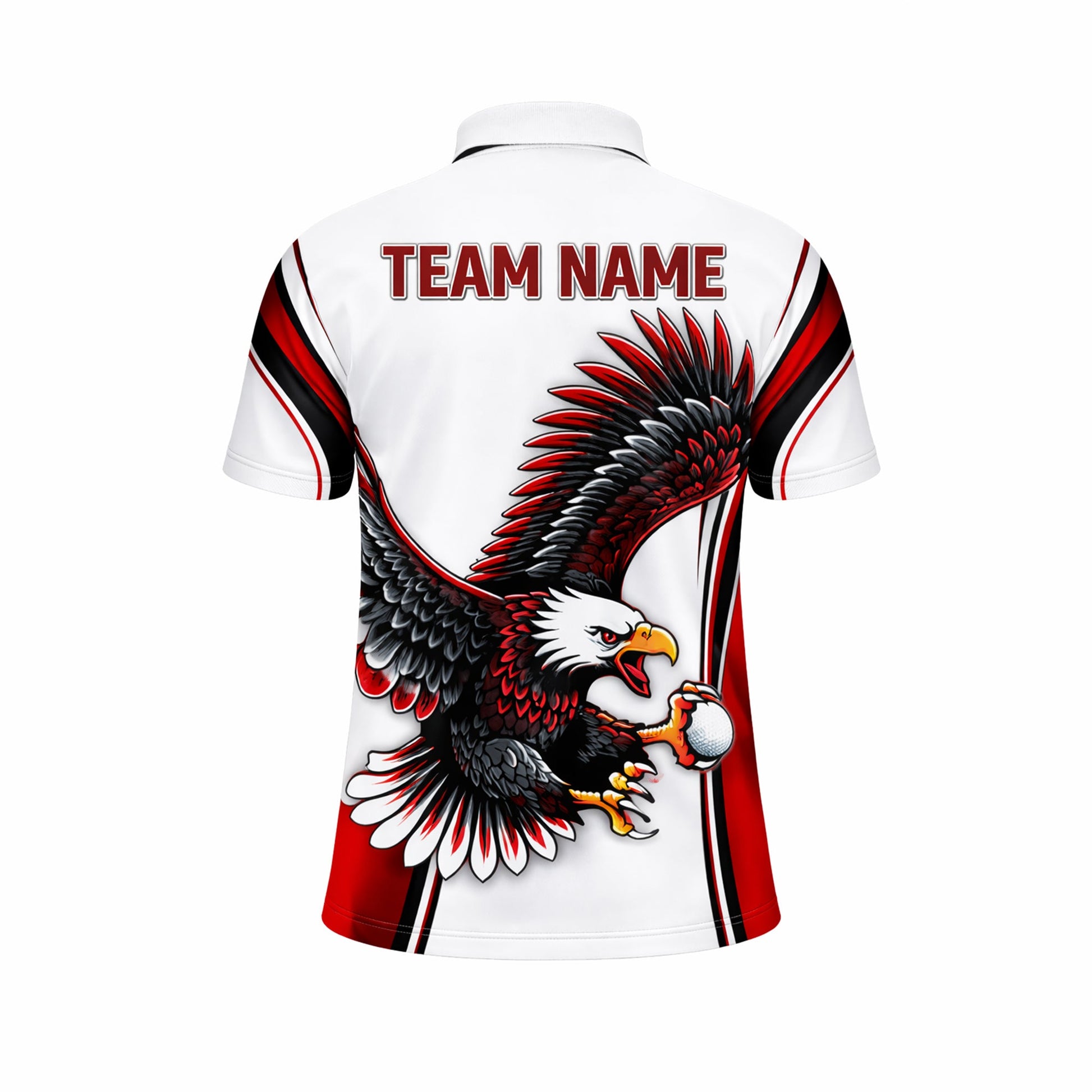 Golf Polo Shirt Custom Team Name Eagle Graphic Red Black White Sport Design Unisex GIA26040903_3.jpg