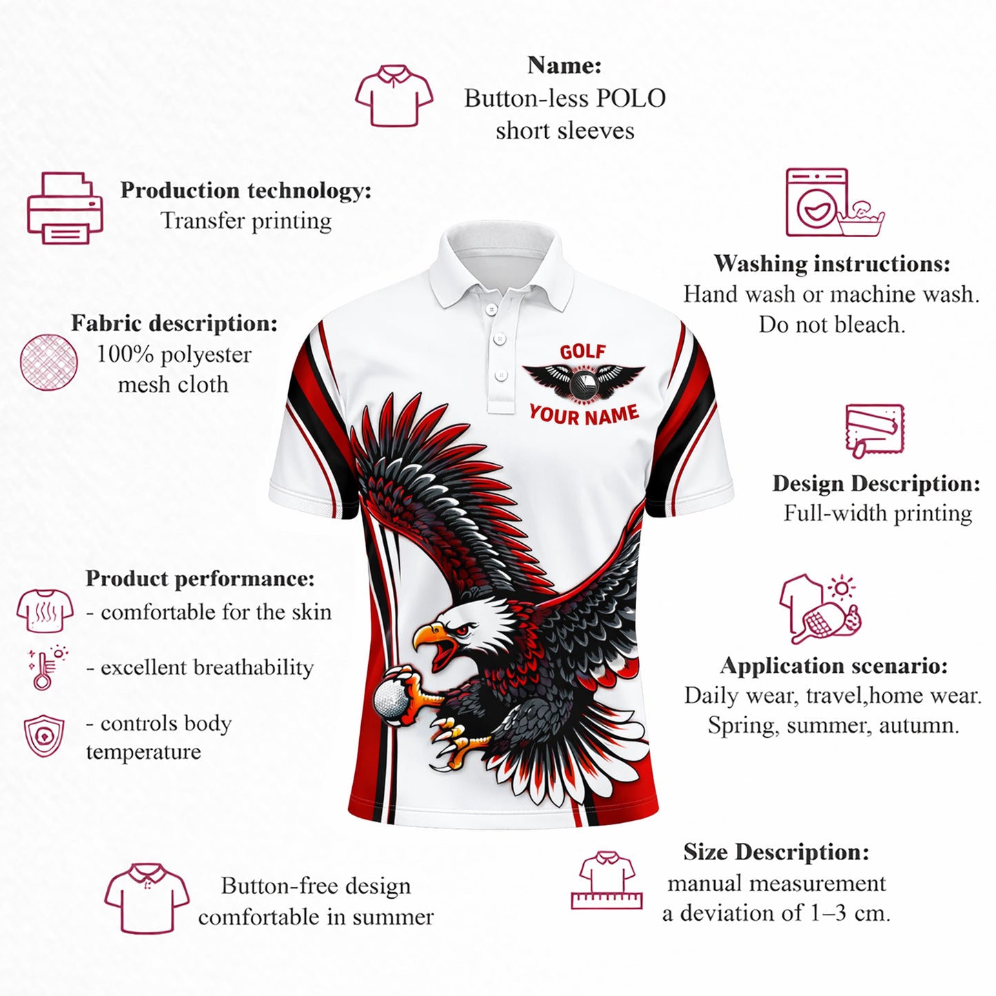 Golf Polo Shirt Custom Team Name Eagle Graphic Red Black White Sport Design Unisex GIA26040903_4.jpg