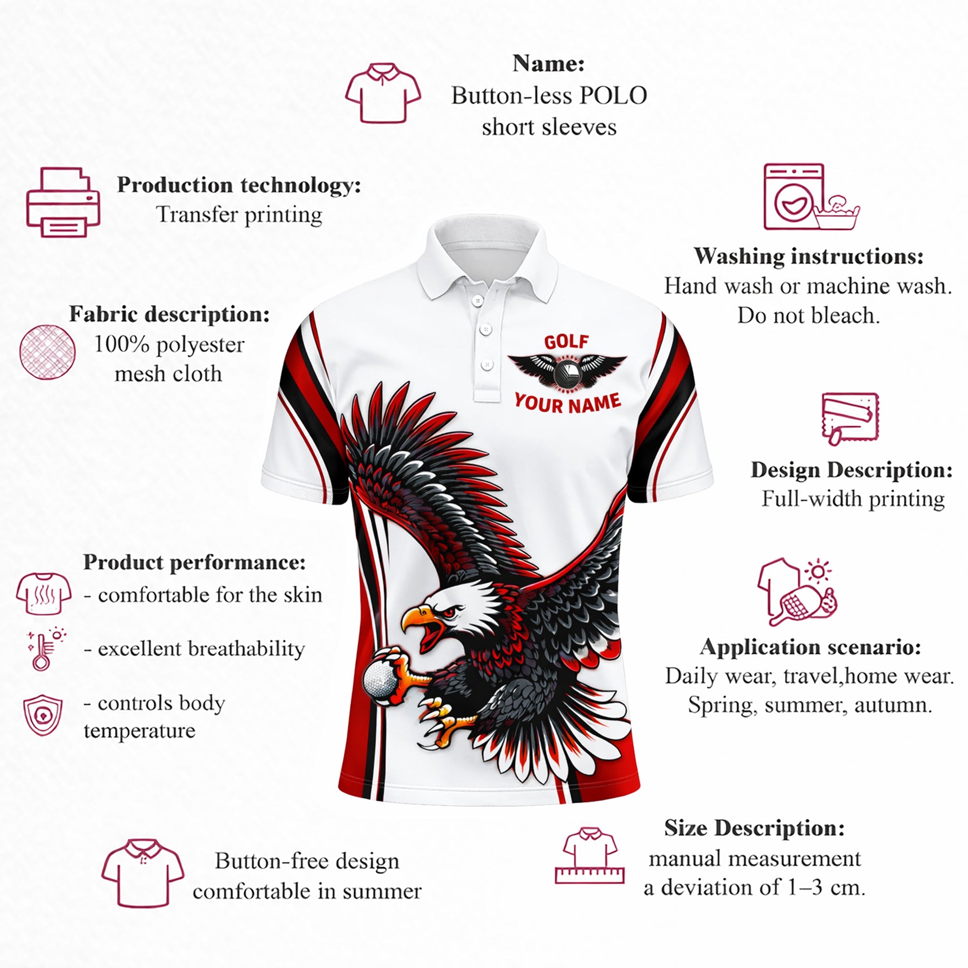 Golf Polo Shirt Custom Team Name Eagle Graphic Red Black White Sport Design Unisex GIA26040903_4.jpg