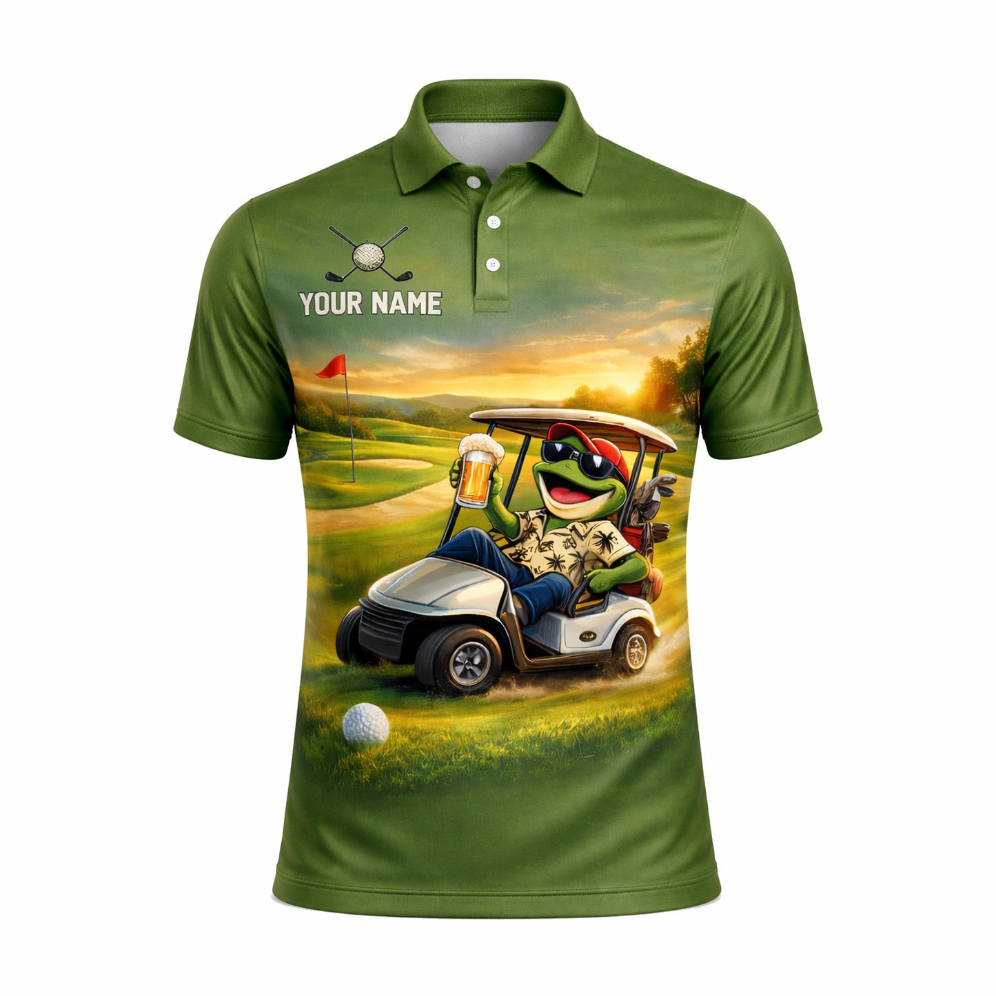 Funny Frog Golf Polo Shirt Personalized Team Name Custom Name Golf Cart Beer Graphic Shirt GIA26040904_2.jpg