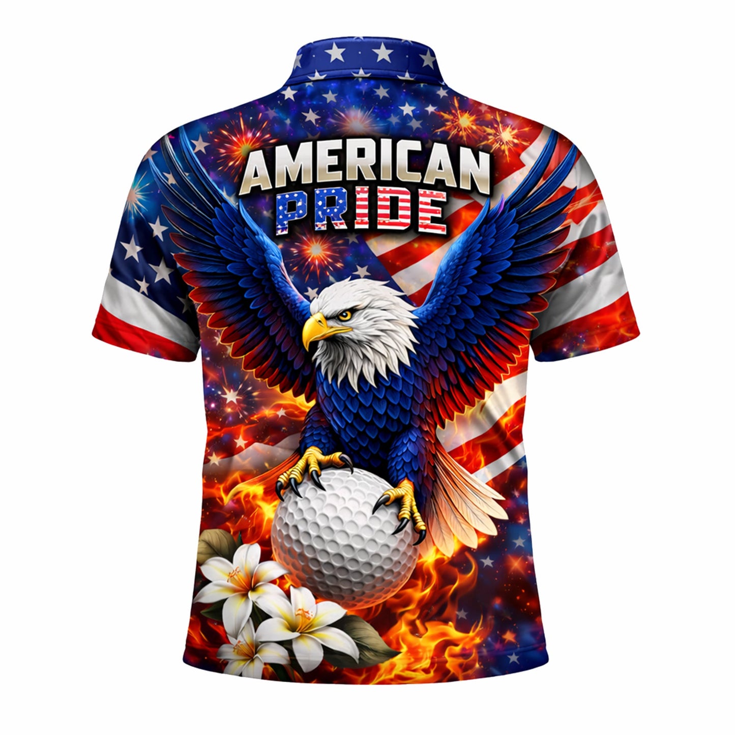 Men's American Eagle Patriotic Custom Name Golf Polo Shirt GIA26041007_3.jpg