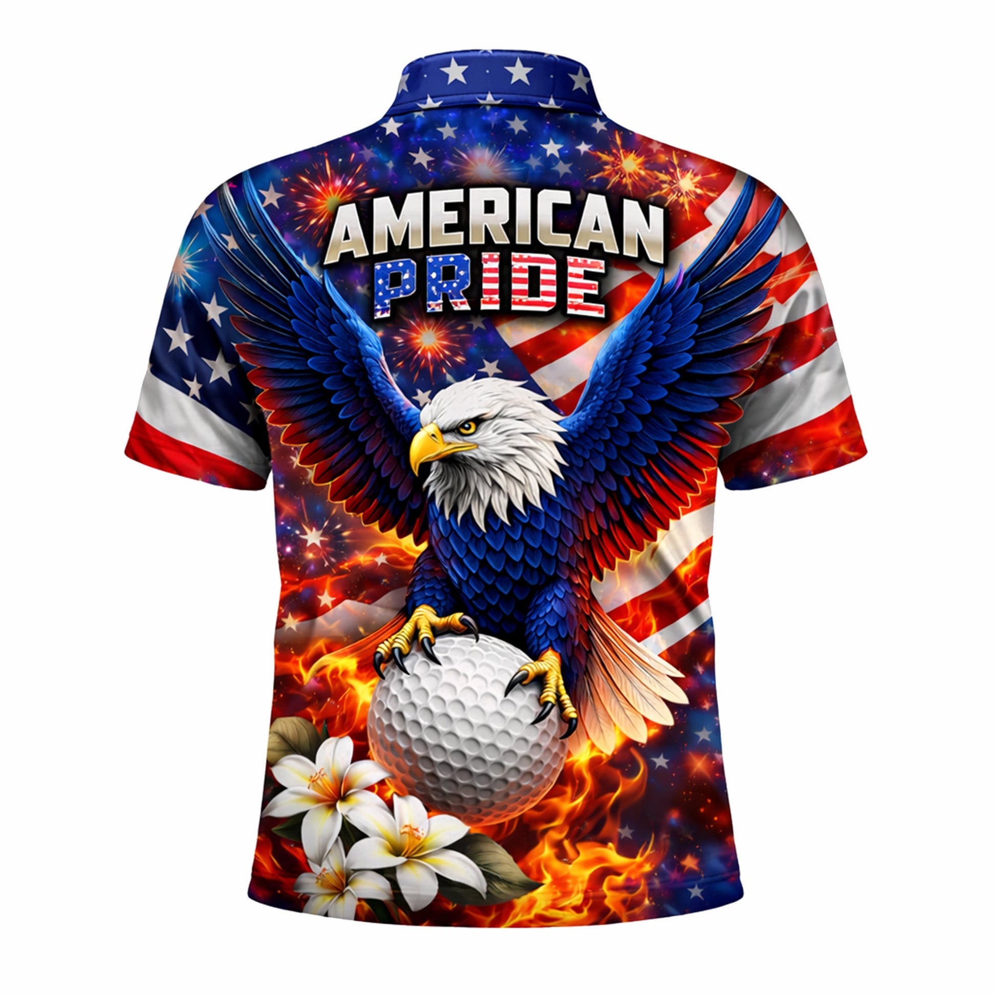 Men's American Eagle Patriotic Custom Name Golf Polo Shirt GIA26041007_3.jpg