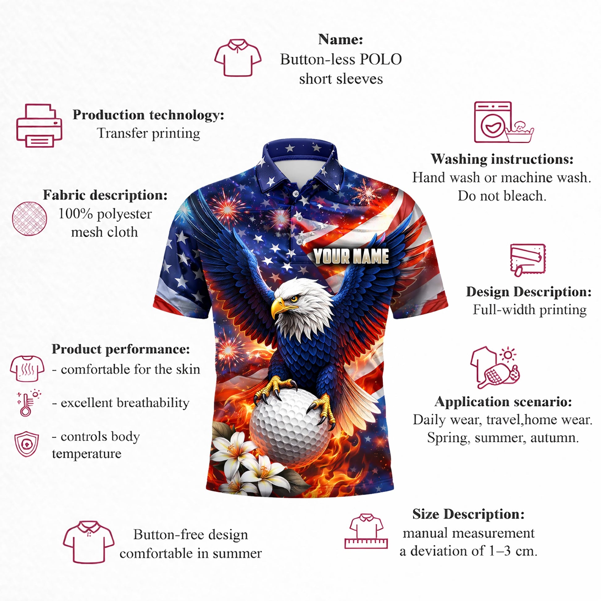 Men's American Eagle Patriotic Custom Name Golf Polo Shirt GIA26041007_4.jpg