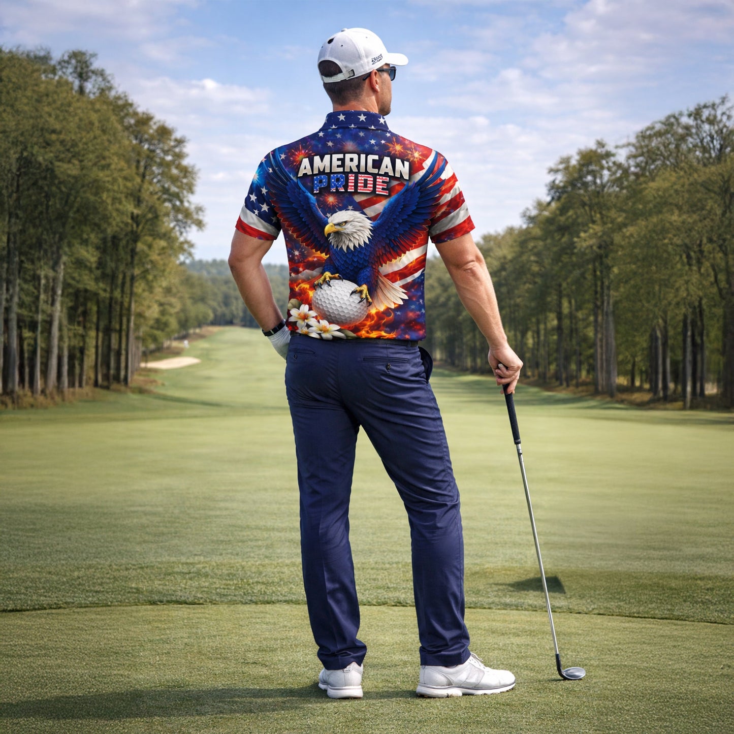 Men's American Eagle Patriotic Custom Name Golf Polo Shirt GIA26041007_7.jpg