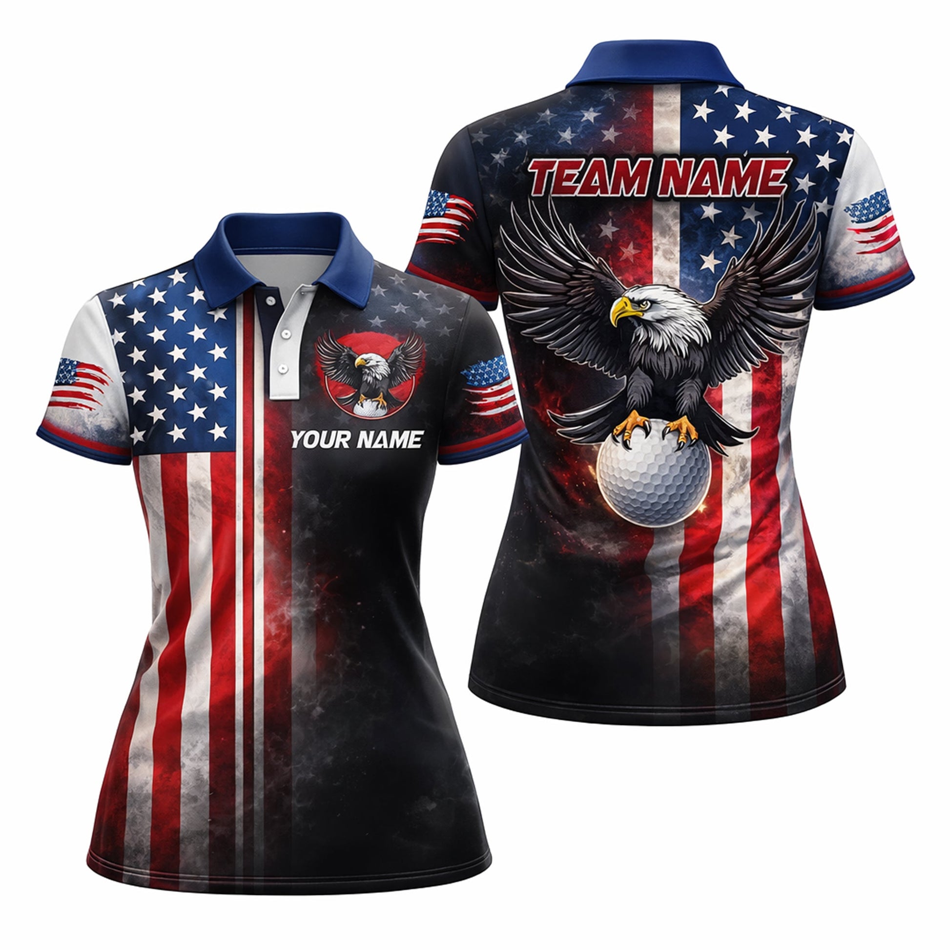 Custom Name Team Patriotic Eagle Golf Polo Shirt GIA26041102_1.jpg