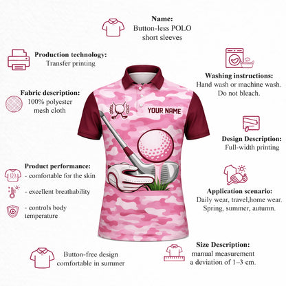 Men's Custom Name Team Golf Polo Shirt Pink Camo GIA26041305_4.jpg
