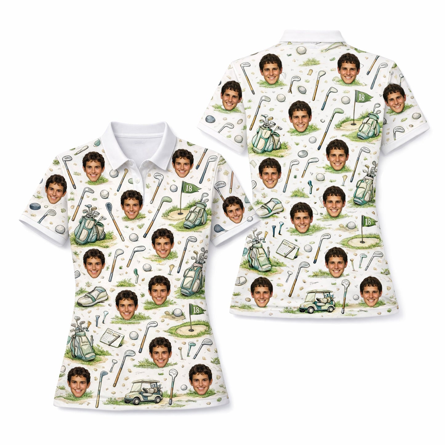 Women's Personalized Custom Face Photo Golf Polo Shirt GIA26041501_1.jpg