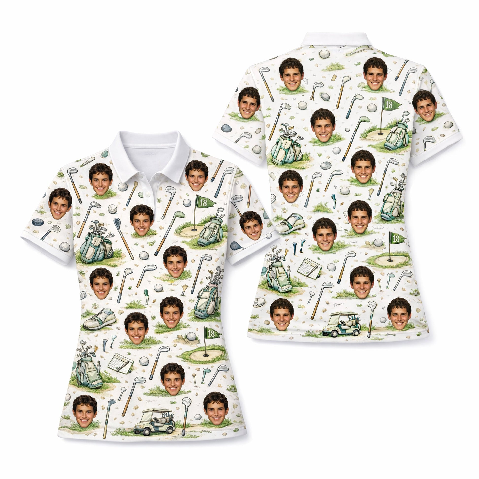 Women's Personalized Custom Face Photo Golf Polo Shirt GIA26041501_1.jpg